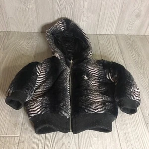 Chaqueta reversible peluda para bebé Phat talla 12 meses bebé niña - Imagen 1 de 12