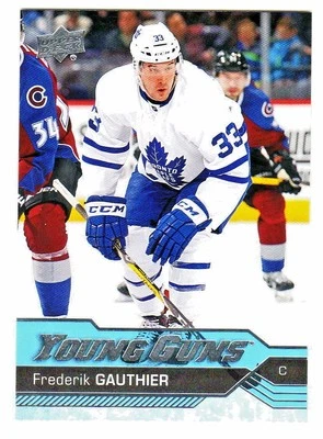 2016-17 Upper Deck #460 FREDERIK GAUTHIER RC Rookie YOUNG GUNS Maple Leafs - Image 1 of 2