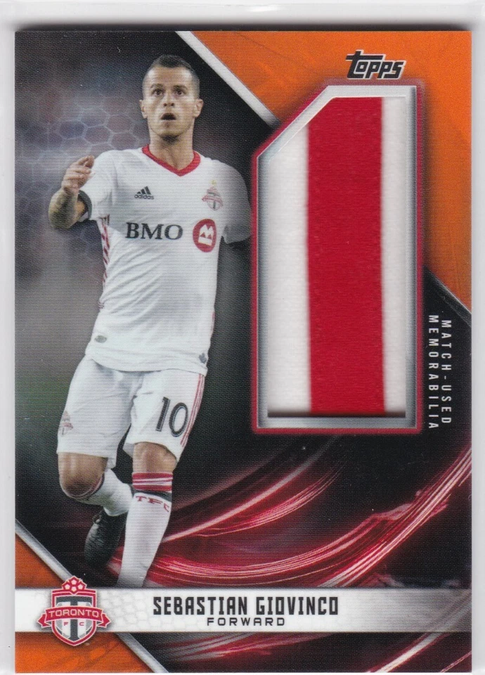 2019 Topps MLS Jumbo Relic Orange Sebastian Giovinco Toronto 19/25 - Image 1 of 1