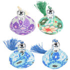  4 Pcs Aromatherapy Roller Dispenser Bottle Retro Perfume Travel Oblate