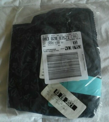 Woman Within Bra NEW 44FF Black Wire Free Flower Imprint Full Coverage #4545-3 - Image 1 of 3