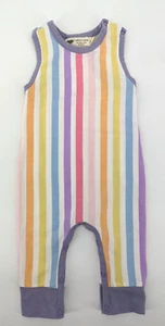 Monica & Andy Sleeveless Pastel Stripes Romper Baby Girl 3-6 months - Picture 1 of 4