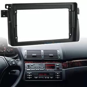 Fit For BMW 3 Series E46 98-05 Car Stereo Radio Fascia Panel Double Din Frame - Foto 1 di 4