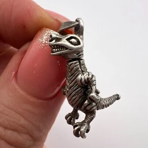 Vintage Sterling Silver 925 Women's Jewelry Pendant Figure Dinosaur Marked5.4gr - Picture 1 of 7