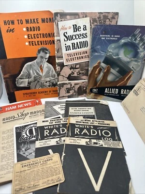 1940’s Lot Ham Radio Catalogue How To Books Whites Log  Ephemera - Image 1 of 4