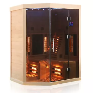 LED Infrarotsauna 140x120 Infrarotkabine Wärmekabine Dual Therm Vollspektrum NEU - Bild 1 von 11