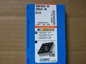 Korloy DNMG150404-VM NC3120 Steel Turning Inserts .015" rad NEW!! - Picture 1 of 3