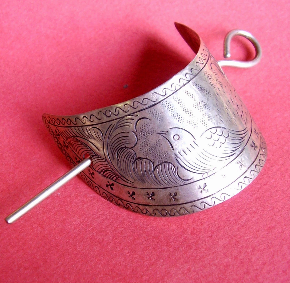 1792 / Fermaglio A Coda di Cavallo IN Metallo Argento - Immagine 1 di 1