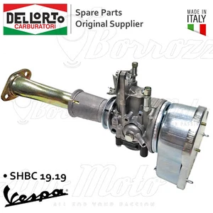 KIT CARBURATORE 19-19 COMPLETO DELLORTO PIAGGIO VESPA 50 SPECIAL / L N R NUOVO - Foto 1 di 3