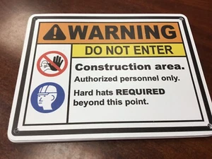 QUANTITY - 5 SIGNS WARNING CONSTRUCTION AREA AUTHORIZED PERSONNEL ONLY FREE SHIP - Picture 1 of 6
