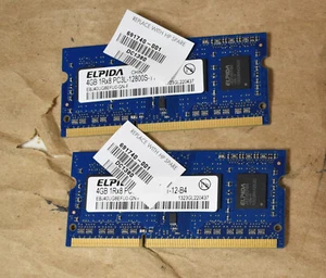 ELPIDA 8GB 2X4GB 2RX8 PC3-12800S DDR3 Laptop Memory Ram  - Picture 1 of 1
