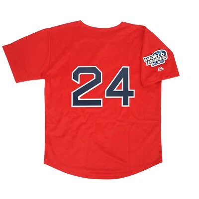Manny Ramirez 2004 Boston Red Sox World Series Alt Red Men's Jersey (S-3XL) - Image 1 of 4
