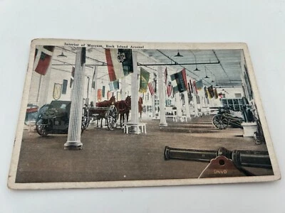 Interior of Museum Rock Island Arsenal Illinois Postcard - Image 1 of 2