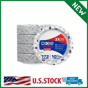 10" ULTRA STRONG Paper Plates 172 Bulk Count Recyclable Heavy Duty Coated Holida - Picture 1 of 8