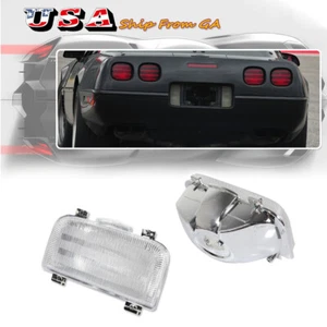 2x Clear Lens Tailgate Reverse Backup Lights Housings for 1991-1996 Corvette C4 - Picture 1 of 8