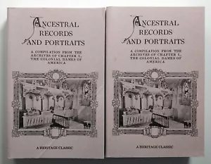 Ancestral Records And Portraits Archives Colonial Dames Of America Vol 1 + 2 SC - Foto 1 di 2