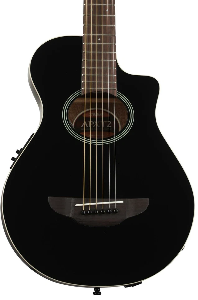 Yamaha APXT2 BL Right Handed 6 String Acoustic-Electric Guitar - Black