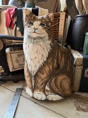 1628🌟ESTATE FRESH! Vintage ARNOLD PRINT Or Toyworks Cat Doll 13.5” Stands Doll - Image 1 of 4