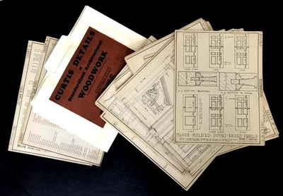 1925 Curtis Woodwork (Detailed Plans) 292 Different Standardized Curtis Woodwork - Image 1 of 4