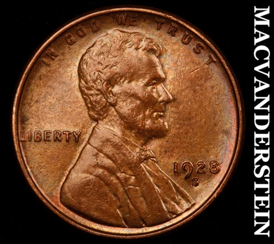 1928-S Lincoln Wheat Cent - Scarce  High Grade  Semi-key  Better Date  #F8102 - Image 1 of 2