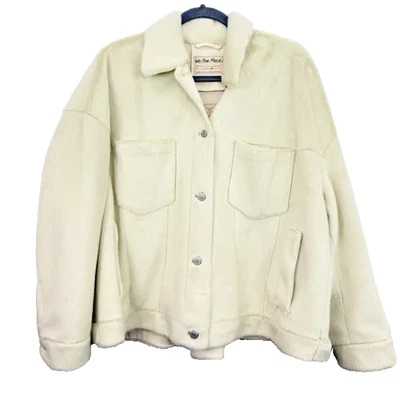 Free People We The Free Cozy Swing Opal Jacket in Faux Fur Size Small - Image 1 of 4