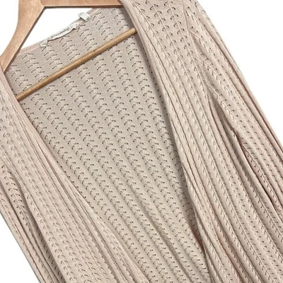 Cárdigan suéter Soft Surroundings XS inglés para mujer mezcla de seda cascada abierta Foto 1 de 4