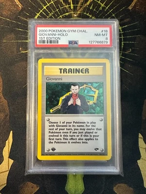 Pokemon Giovanni's 18/132 Gym Challenge 1st Edition Holo Vintage PSA 8 - Image 1 of 2