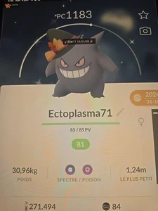 Shiny Spooky Festival Gengar hat - P T C - Read Description - Afbeelding 1 van 1