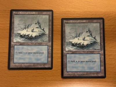 Snow-covered Island 2x NEVER PLAYED Ice Age x2 MTG Magic FREE SHIPPING - Image 1 of 2