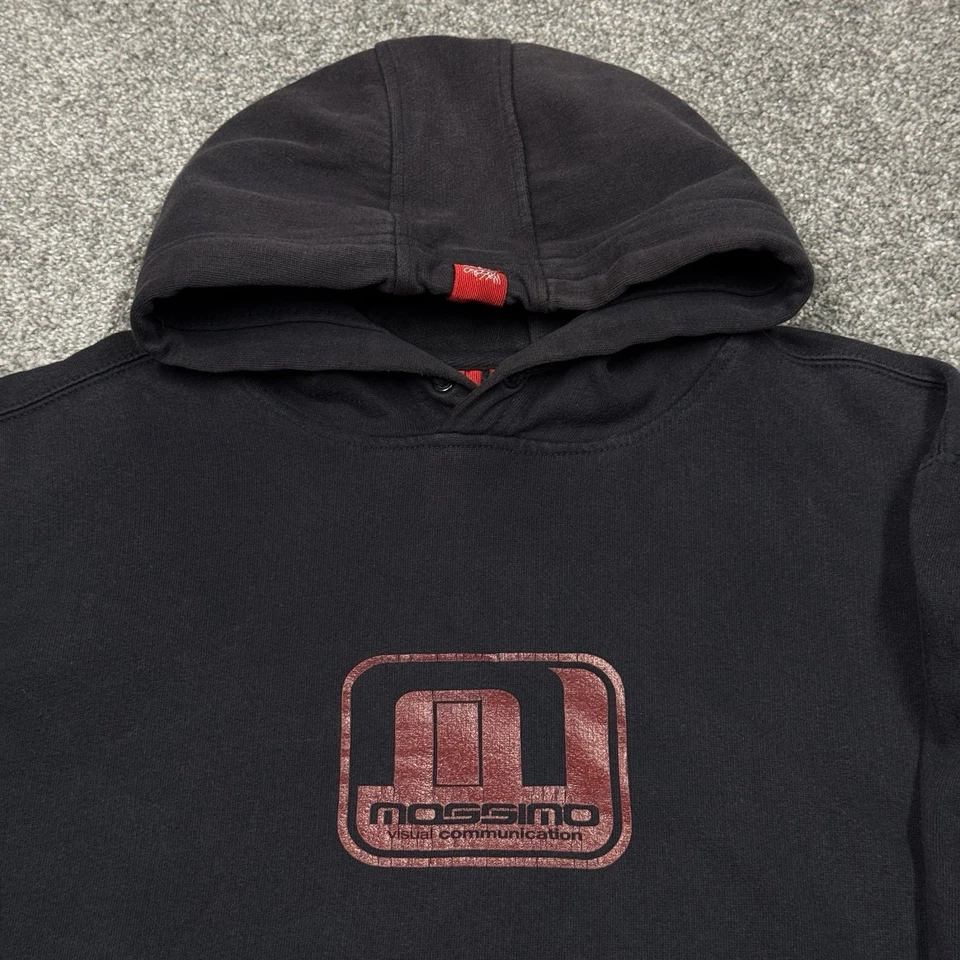 Mossimo Sweatshirt Men Large Black Pullover Hoodie Sweater Surf Skateboard Y2K - Image 1 of 4