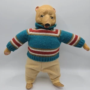 Vintage Faith Wick Silvestri Balos Bear Rudolph Porcelain & Cloth 1984 Taiwan - Picture 1 of 3