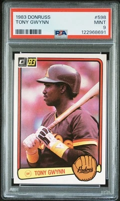 Donruss Baseball #598 Tony Gwynn 1983 RC PSA 9 como nuevo San Deigo Padres Salón de la fama Foto 1 de 2