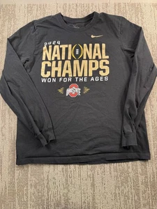 Camisa Ohio State Buckeyes Para Hombre Grande Negra 2024 Campeones Nacionales Nike Fútbol - Imagen 1 de 7