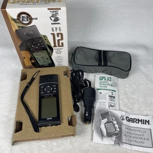 GPS 12 Garmin 12 Channels Personal Navigator Bundle W/ Box Car Adapter Case MINT - Picture 1 of 15