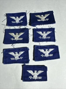 Vintage USAF Colonel Aufnäher weißer Adler Marine Hintergrund Menge 7 - Bild 1 von 5