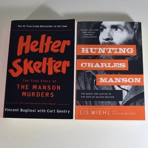 Hunting Charles Manson + Helter Skelter - 2 Book Lot - Trade Paperback - Picture 1 of 4
