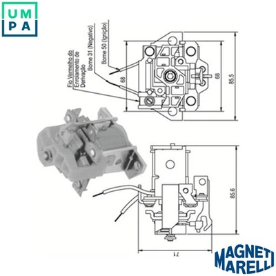 SOLENOID SWITCH STARTER 940113050338 FORSOLENOID SWITCH STARTER 940113050338 FOR - Image 1 of 4