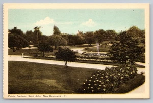 Postal de colección de jardines públicos de Saint John Nuevo Brunswick Canadá PECO - Imagen 1 de 2