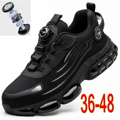 Herren Sicherheitsschuhe Leichte Arbeitsschuhe Stahlkappe S3 Sport Sneaker DE - Bild 1 von 4