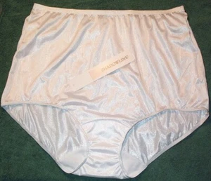 3 Pair Size 11 White 100% Nylon Full Brief ShadowLine W/ Cotton Crotch Liner - Picture 1 of 2