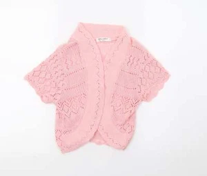 Figaro Girls Pink V-Neck Acrylic Blend Wrap Jumper Size M - Picture 1 of 12