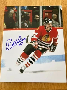 Chicago Blackhawks Rick Vaive firmato 8x10 con certificato di autenticità - Foto 1 di 1