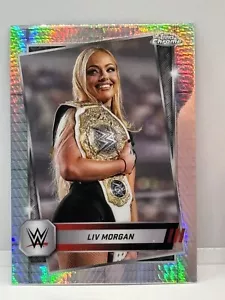 Liv Morgan 2025 Topps Chrome WWE #146 PRISMA RIFRATTORE SP! WWE Women's Champion! - Foto 1 di 2