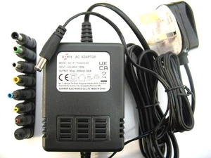 2A 2000MA 16V 32VA AC/AC POWER ADAPTOR SUPPLY CHARGER TRANSFORMER (MULTI JACK) - Picture 1 of 2