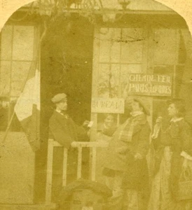 Frankreich Eisenbahn Paris London Humor altes Stereo Foto 1865 - Bild 1 von 3