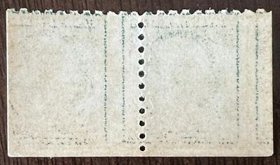 ERROR 1912-1914 U.S. 1C MNH BOOKLET PANE STAMP PAIR MISPERF INK TRANSFER ON BACK - Image 1 of 2