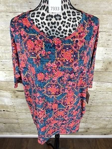 Neu mit Etikett Lularoe Irma Oversize-T-Shirt Tunika-Stil hoher niedriger Saum lässig bequem Größe M - Bild 1 von 6