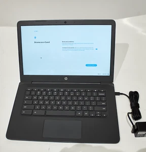 HP 14" 32GB Chromebook 14 G5 3NU64UT#ABA Celeron N3350 [non-Touch screen] -used - Picture 1 of 8