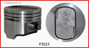 Set of 8 Rectangular Dish Top Pistons for 77-97 Ford 5.8L/351W VIN G,H,M,R : 030 - Picture 1 of 1
