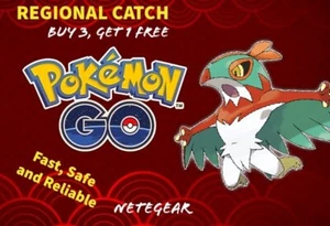 Pokémon Go REGIONAL HAWLUCHA CATCH✔️ CATCH OR TRADE✔️Buy 3, Get 1 FREE✔️ - Picture 1 of 1